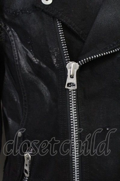 画像5: CIVARIZE / Transcend 加工デニムライダースジャケット 44 ブラック T-25-10-03-041-CI-ja-YM-ZT266 (5)