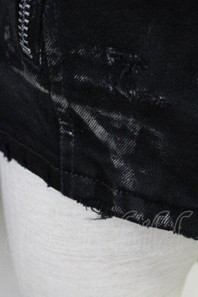 画像6: CIVARIZE / Transcend 加工デニムライダースジャケット 44 ブラック T-25-10-03-041-CI-ja-YM-ZT266 (6)