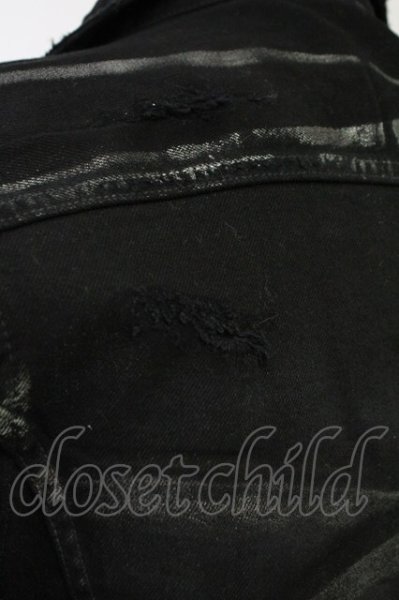 画像7: CIVARIZE / Transcend 加工デニムライダースジャケット 44 ブラック T-25-10-03-041-CI-ja-YM-ZT266 (7)