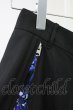 画像4: CIVARIZE / Detectフラワー柄マチ付ジップワイドパンツ 44 ブラックｘブルー T-25-10-03-043-CI-pa-YM-ZT (4)
