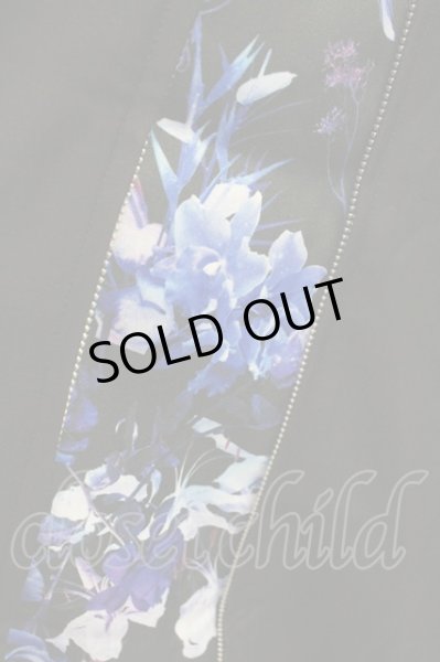 画像5: CIVARIZE / Detectフラワー柄マチ付ジップワイドパンツ 44 ブラックｘブルー T-25-10-03-043-CI-pa-YM-ZT265 (5)