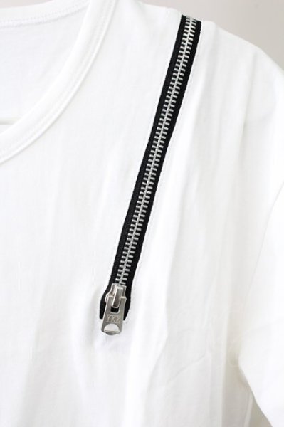画像3: CIVARIZE / ジップレースアップBIG Tシャツ 44 ホワイト T-25-10-03-006-CI-ts-YM-ZT288 (3)