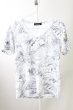 画像1: TORNADO MART / ダークアニマルプリントTシャツ M ホワイト T-25-10-03-009-TO-ts-YM-ZT (1)