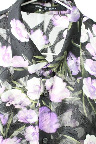 画像3: NO ID. BLACK / シアーBIG-シャツ ONE ブラックｘパープル T-25-10-03-010-NO-sh-YM-ZT288 (3)