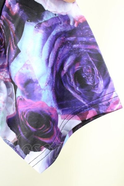 画像4: CIVARIZE / Twinkle フラワー総柄ビッグTシャツ 44 ブルー（パープル） T-25-10-03-011-CI-ts-YM-ZT288 (4)