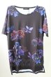 画像1: CIVARIZE / Particle フラワー総柄ビッグTシャツ 44 ブラック T-25-10-03-012-CI-ts-YM-ZT (1)