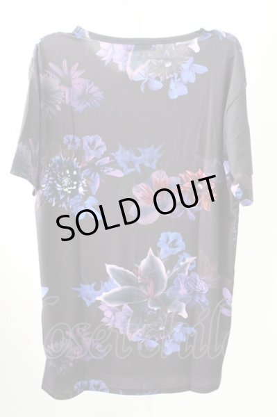 画像2: CIVARIZE / Particle フラワー総柄ビッグTシャツ 44 ブラック T-25-10-03-012-CI-ts-YM-ZT288 (2)