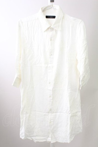 画像1: CIVARIZE / Cunningレース切り替えロングシャツ 44 ホワイト T-25-10-03-016-CI-sh-YM-ZT (1)