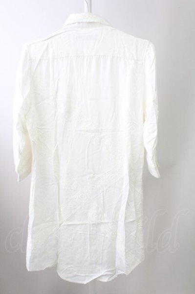 画像2: CIVARIZE / Cunningレース切り替えロングシャツ 44 ホワイト T-25-10-03-016-CI-sh-YM-ZT275 (2)