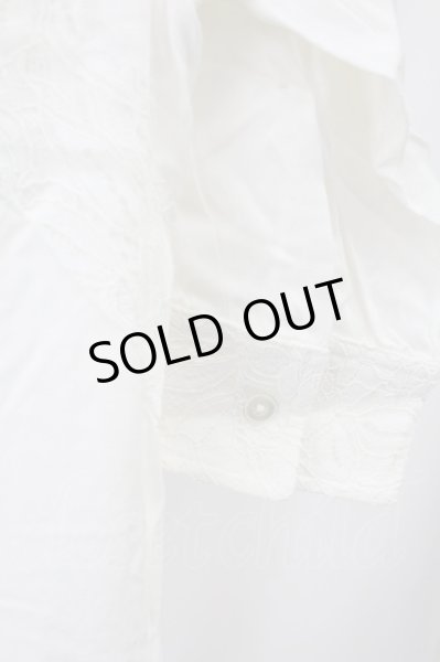 画像4: CIVARIZE / Cunningレース切り替えロングシャツ 44 ホワイト T-25-10-03-016-CI-sh-YM-ZT275 (4)