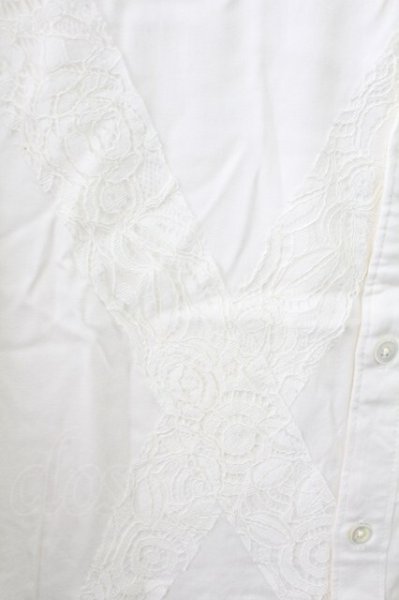 画像5: CIVARIZE / Cunningレース切り替えロングシャツ 44 ホワイト T-25-10-03-016-CI-sh-YM-ZT275 (5)