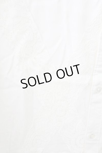 画像5: CIVARIZE / Cunningレース切り替えロングシャツ 44 ホワイト T-25-10-03-016-CI-sh-YM-ZT275 (5)