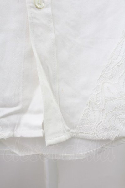 画像7: CIVARIZE / Cunningレース切り替えロングシャツ 44 ホワイト T-25-10-03-016-CI-sh-YM-ZT275 (7)