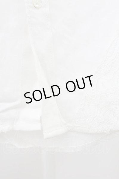 画像7: CIVARIZE / Cunningレース切り替えロングシャツ 44 ホワイト T-25-10-03-016-CI-sh-YM-ZT275 (7)