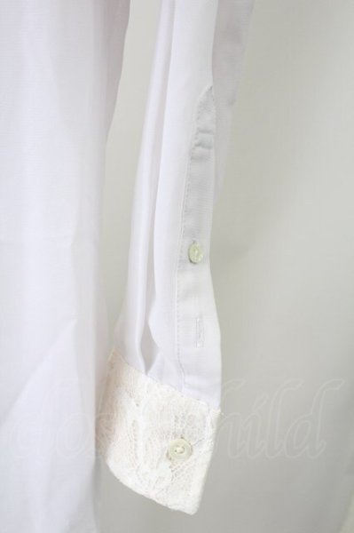 画像4: CIVARIZE / シフォンレース切り替えロングシャツ 44 ホワイト T-25-10-03-017-CI-sh-YM-ZT280 (4)