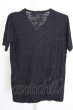 画像2: FUGA / デストロイＶネックＴシャツ 44 ブラック T-25-10-07-023-FU-ts-YM-ZT (2)