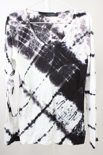 画像1: CIVARIZE / Crazyタイダイカットソー 44 ブラックｘホワイト T-25-10-07-027-CI-to-YM-ZT (1)