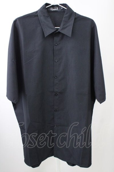 画像1: CavariA / ワイドシルエット半袖BIGシャツ 44 ブラック T-25-10-07-029-Ca-sh-YM-ZT (1)