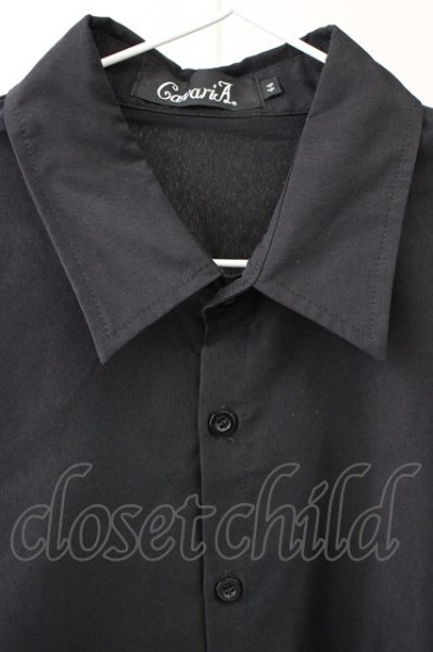 画像3: CavariA / ワイドシルエット半袖BIGシャツ 44 ブラック T-25-10-07-029-Ca-sh-YM-ZT073 (3)