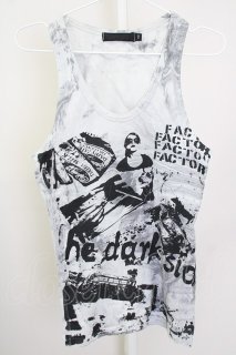 CIVARIZE / 総柄タンクトップ 44 ブラック T-25-10-07-006-CI-to-YM