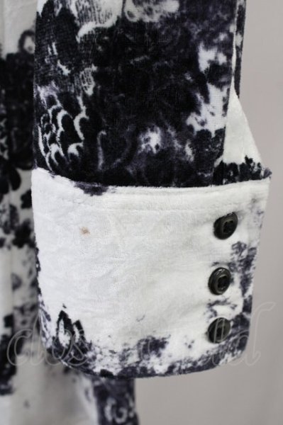 画像4: GOSTAR DE FUGA / ベロアペイズリーシャツ 44 ホワイトｘブラック T-25-10-07-030-GO-sh-YM-ZT073 (4)