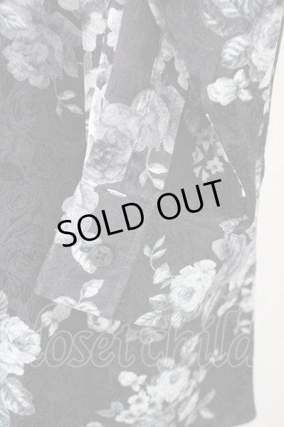 画像4: TORNADO MART / フラワージャガードシャツ M ブラック T-25-10-07-031-TO-sh-YM-ZT (4)