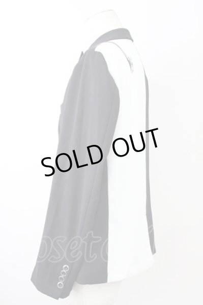 画像3: REGIEVO / １Bピークドジャケット M ホワイトｘブラック T-25-10-07-035-RE-ja-YM-ZT (3)