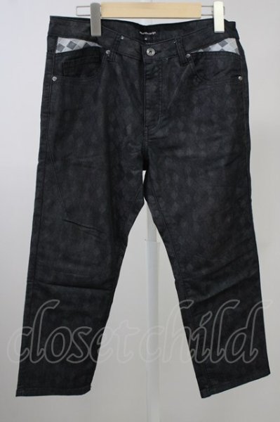 画像1: semantic design / シャドーアーガイルクロップドパンツ M ブラック T-25-10-07-038-SE-pa-YM-ZT (1)