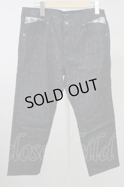 画像1: semantic design / シャドーアーガイルクロップドパンツ M ブラック T-25-10-07-038-SE-pa-YM-ZT075 (1)