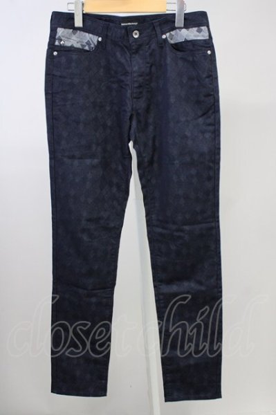 画像1: semantic design / シャドーアーガイルパンツ M ネイビー T-25-10-07-039-SE-pa-YM-ZT (1)