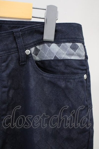 画像4: semantic design / シャドーアーガイルパンツ M ネイビー T-25-10-07-039-SE-pa-YM-ZT075 (4)