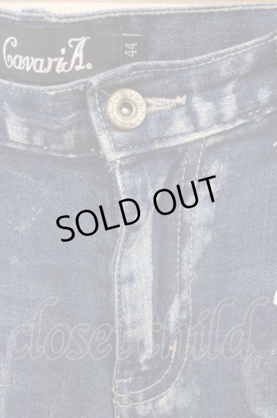 画像3: CavariA / ペイント加工ダメージスキニーデニムパンツ 44 インディゴ T-25-10-07-041-Ca-pa-YM-ZT075 (3)