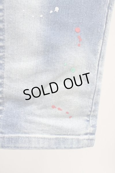 画像6: CavariA / ペイント加工ダメージスキニーデニムパンツ 44 ライトインディゴ T-25-10-07-042-Ca-pa-YM-ZT075 (6)