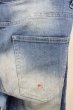 画像7: CavariA / ペイント加工ダメージスキニーデニムパンツ 44 ライトインディゴ T-25-10-07-042-Ca-pa-YM-ZT (7)
