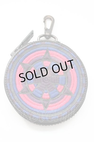 画像1: blackmeans / サークルポーチ  ブラックｘピンクｘブルー T-25-10-07-049-0-0-YM-ZT191 (1)