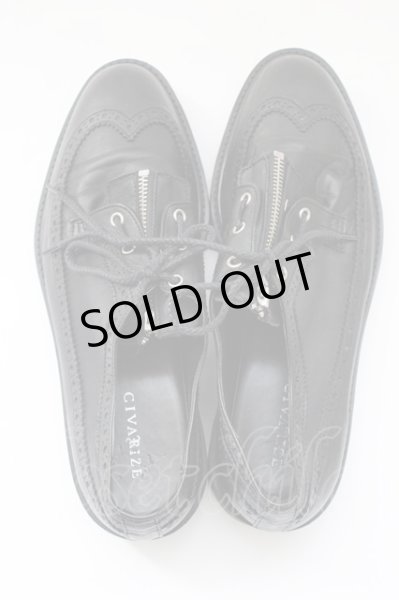 画像1: CIVARIZE / Heir フロントZIPソールシューズ 42（約26-26.5cm） ブラック T-25-10-07-050-CI-sho-YM-ZT-S008 (1)