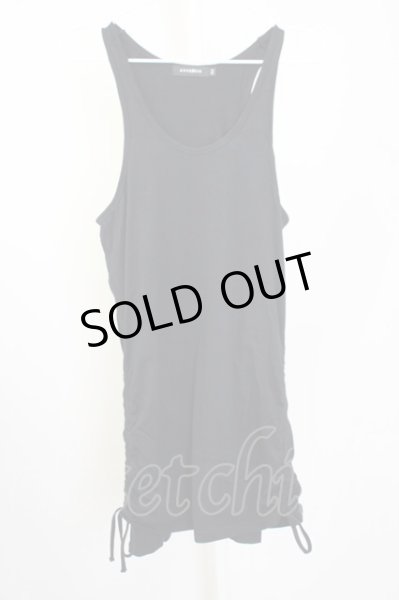 画像1: CIVARIZE / サイド脇ギャザーレイヤータンクトップ 44 ブラック T-25-10-07-007-CI-to-YM-ZT074 (1)