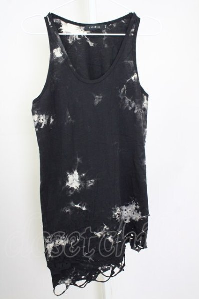 画像1: CIVARIZE / Hurt クラッシュ加工フェイクレイヤードタンクトップ 44 ブラック T-25-10-07-009-CI-to-YM-ZT (1)