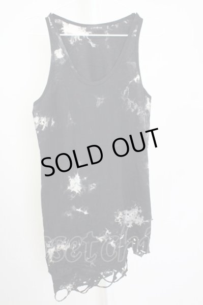 画像1: CIVARIZE / Hurt クラッシュ加工フェイクレイヤードタンクトップ 44 ブラック T-25-10-07-009-CI-to-YM-ZT (1)