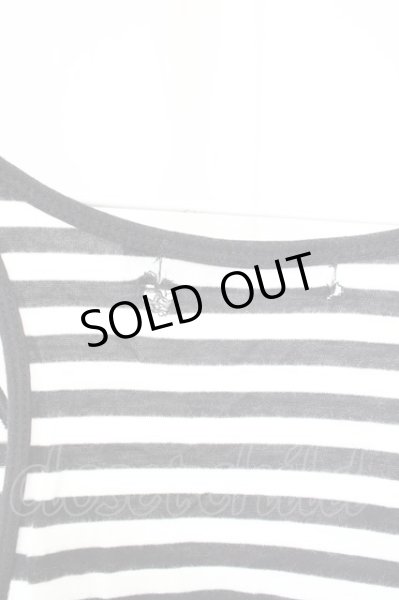 画像5: CIVARIZE / Lack　アシンメトリーロングタンクトップ 44 ブラックｘホワイト T-25-10-07-001-CI-to-YM-ZT (5)