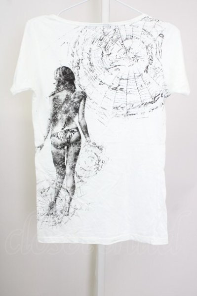 画像2: CIVARIZE / SHADOW FACE　バックレディTシャツ 44 ホワイト T-25-10-07-012-CI-ts-YM-ZT074 (2)