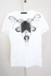 画像1: FUGA / SKELTONスカルVネックTシャツ 44 ホワイト T-25-10-07-013-FU-ts-YM-ZT (1)