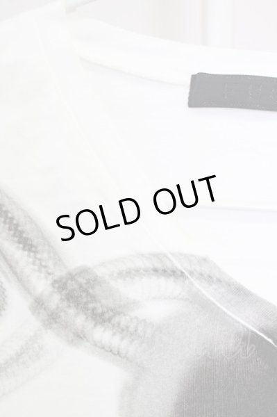 画像5: FUGA / SKELTONスカルVネックTシャツ 44 ホワイト T-25-10-07-013-FU-ts-YM-ZT074 (5)