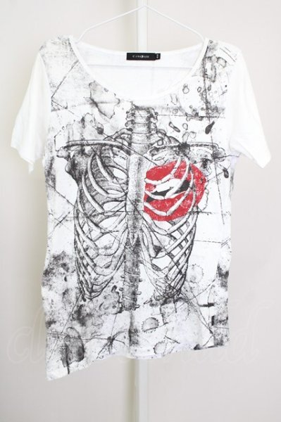 画像1: CIVARIZE / OrganaコラージュグラフィックプリントTシャツ 44 ホワイト T-25-10-07-014-CI-ts-YM-ZT (1)