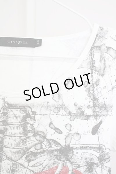 画像3: CIVARIZE / OrganaコラージュグラフィックプリントTシャツ 44 ホワイト T-25-10-07-014-CI-ts-YM-ZT074 (3)