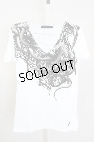画像1: CIVARIZE / Boa パイソンプリントTシャツ 44 ホワイト T-25-10-07-015-CI-ts-YM-ZT (1)