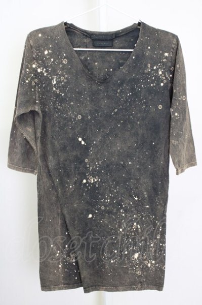 画像1: CIVARIZE / FUGA　Wネーム五分袖ロングカットソー 44 ブラックＸブラウン T-25-10-07-019-CI-ts-YM-ZT (1)