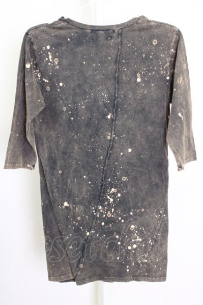 画像2: CIVARIZE / FUGA　Wネーム五分袖ロングカットソー 44 ブラックＸブラウン T-25-10-07-019-CI-ts-YM-ZT074 (2)