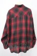 画像2: NO ID. / オンブレーチェックBIGシャツ ONE レッド T-25-10-30-018-NO-sh-YM-ZT (2)