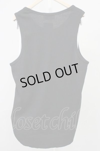 画像2: Moonage Devilment / ラウンドカットワッフルタンクトップ 46 ブラック T-25-10-30-003-Mo-to-YM-ZT138 (2)